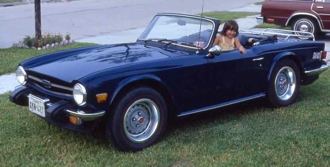 My 1974 TR6, and my 1979 daughter