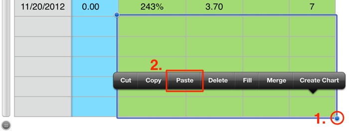 Select the cells that don't have formulas yet