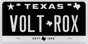 My New Volt's License Plate