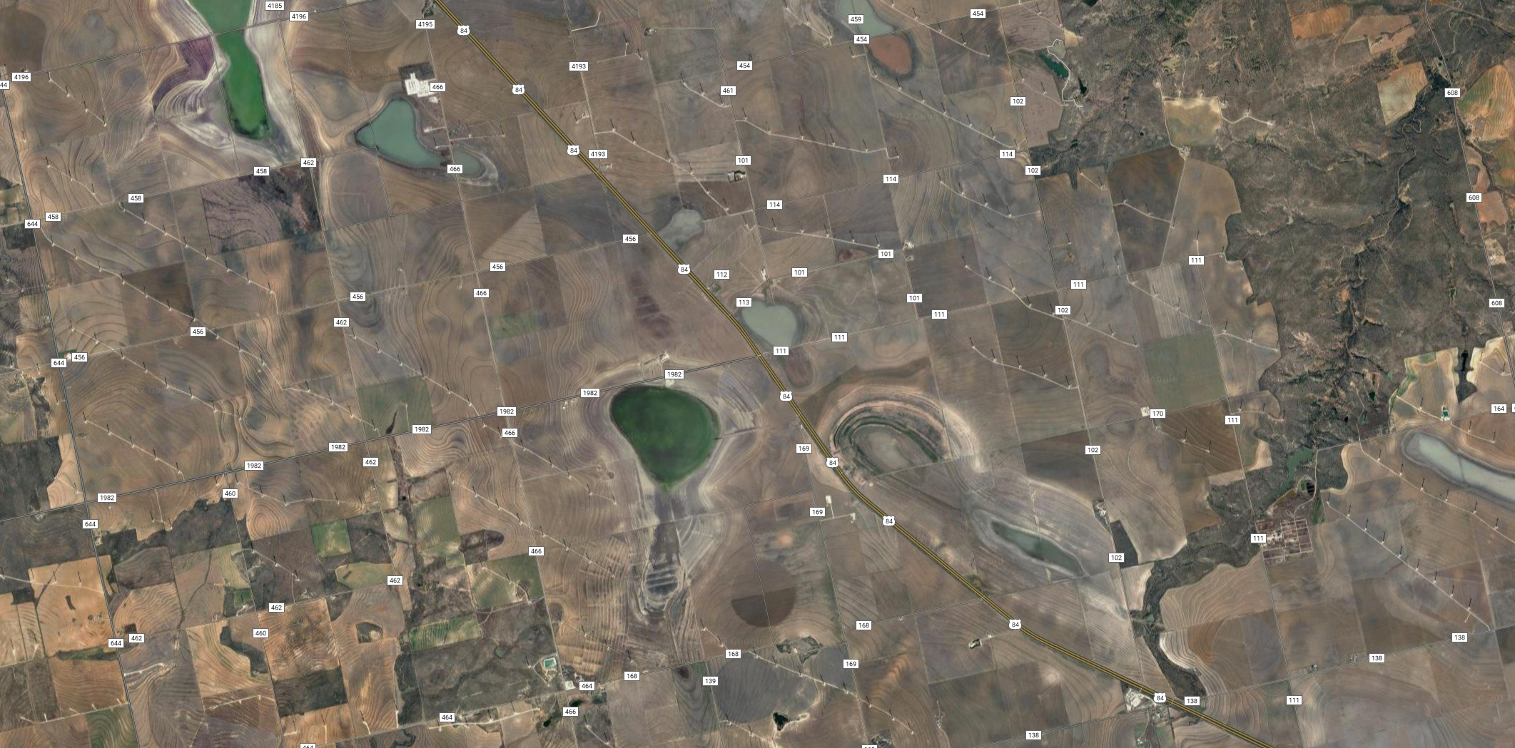 Wind turbines from above